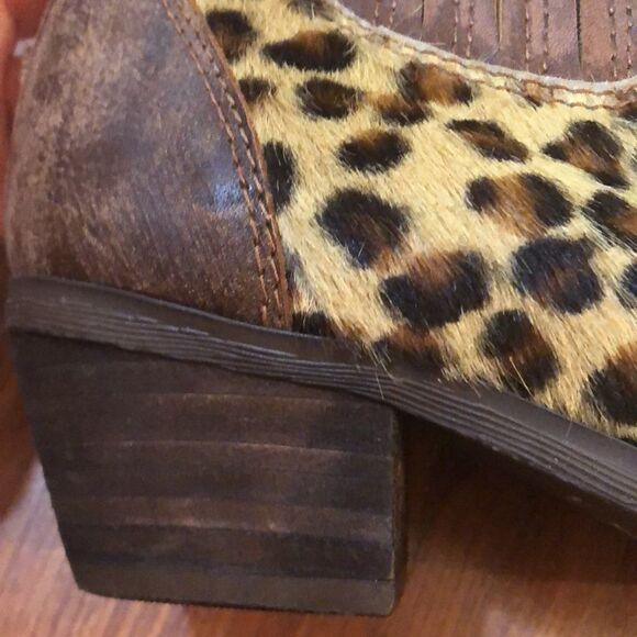 Sheridan Mia Handcrafted leather leopard booties - Picture 12 of 16